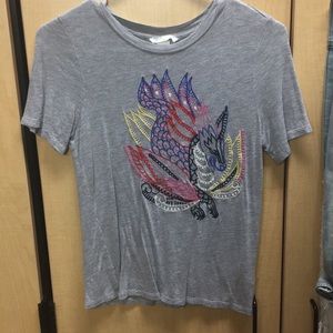 Gray embroidered shirt